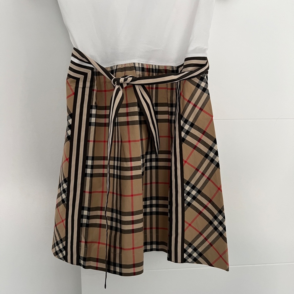 BURBERRY Nova Check Short Sleeve Midi Dress Everyday Sundress Party - Picture 5 of 10